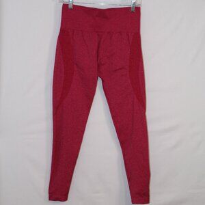 Women's high-waisted butt-lifting pink leggings size‎ L